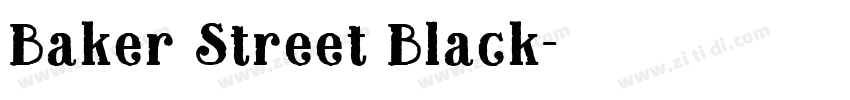 Baker Street Black字体转换